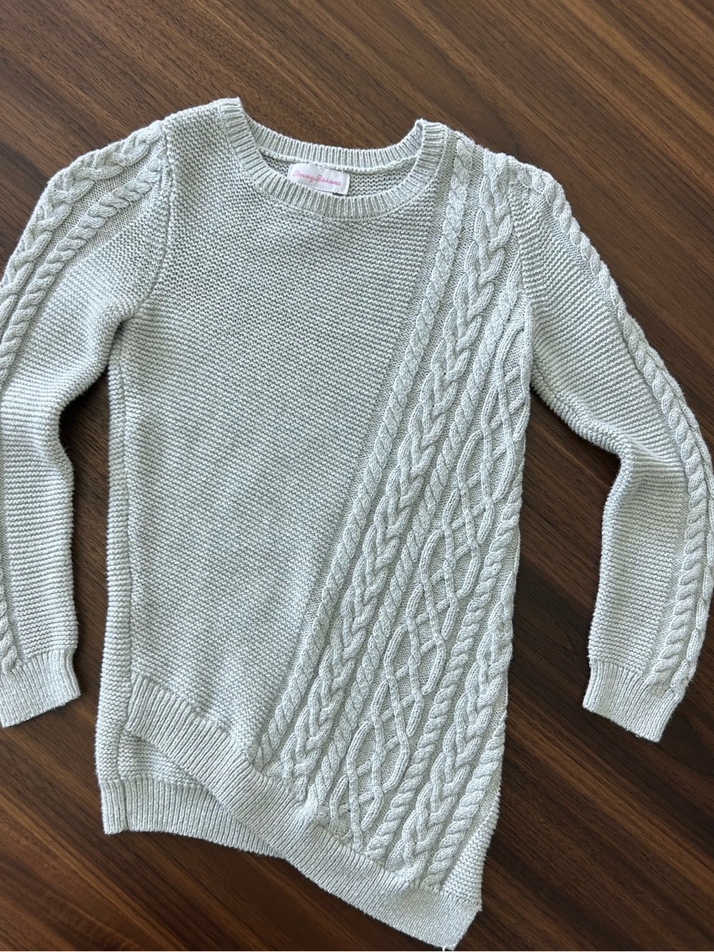 Tommy Bahama Girls Cable Crewneck Sweater size M 7/8